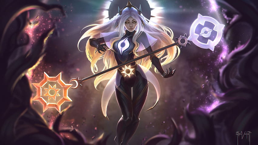 Video Game League Of Legends Lux White Hair Long Hair Backgrounds Lux