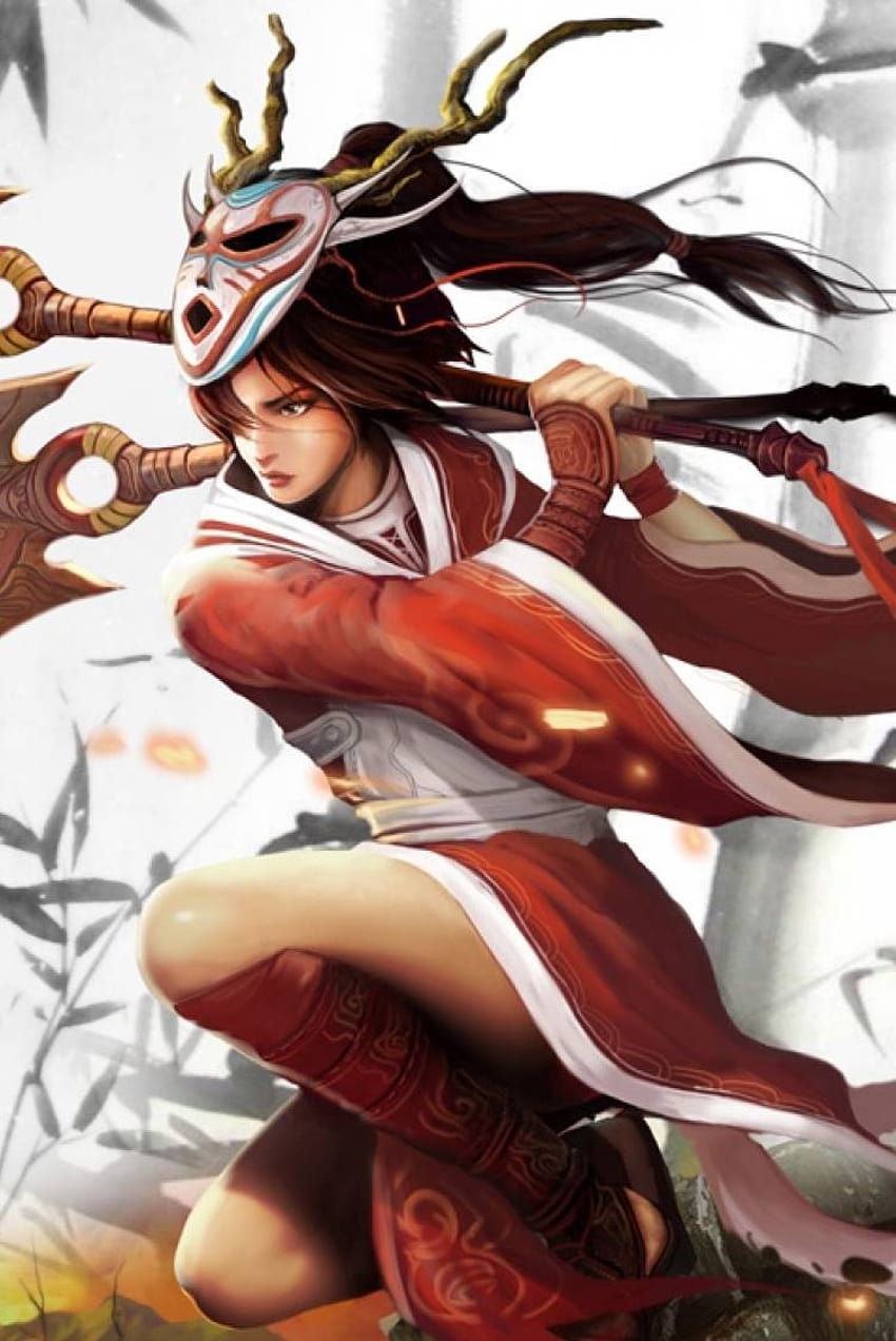 Blood Moon Akali Chinese Wallpaper