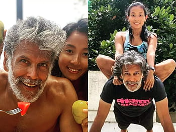 Milind Soman Shares Throwback Pic In Spandex Shorts Wife Ankita Konwar