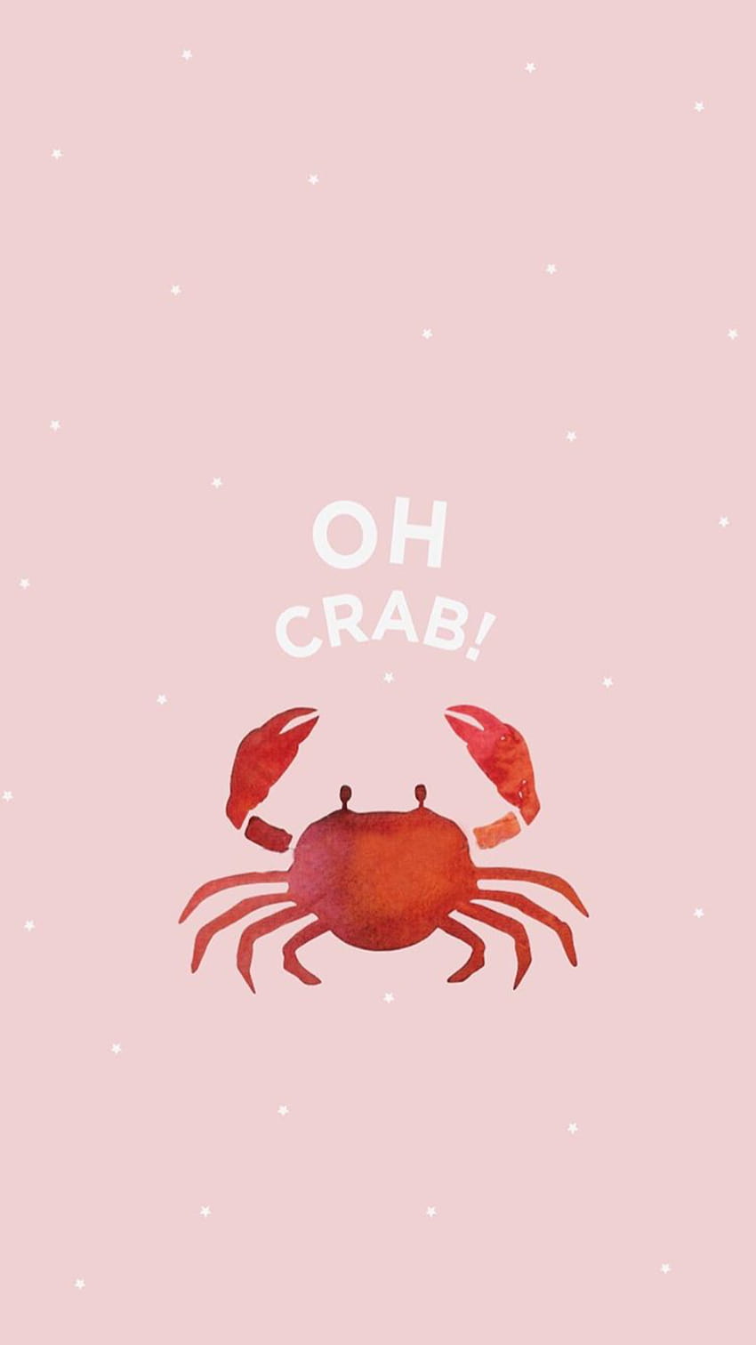 Crab Pink Cute Pastel Hd Phone Wallpaper Pxfuel