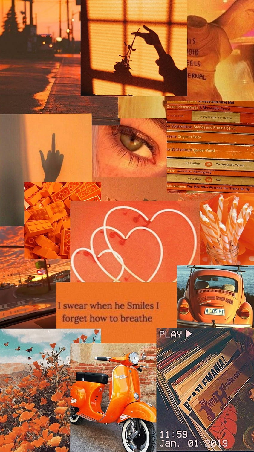 Orange Aesthetic Orange Aesthetic Collage HD Phone Wallpaper Pxfuel