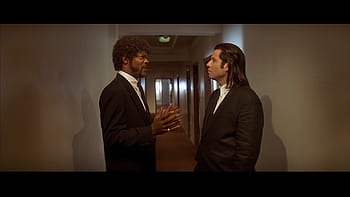 Men Actor Movies Film Stills Suits Tie Pulp Fiction Gun John Travolta Samuel L Jackson