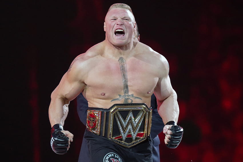 Brock Lesnar Beats Kofi Kingston Wins Wwe Championship Cain Brock