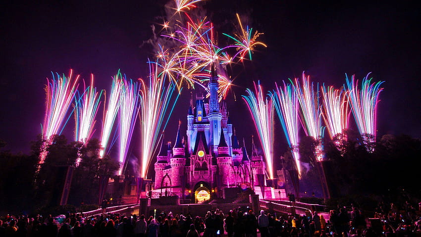 Disney World New Years Eve Disney Castle Fireworks Sunset HD Wallpaper