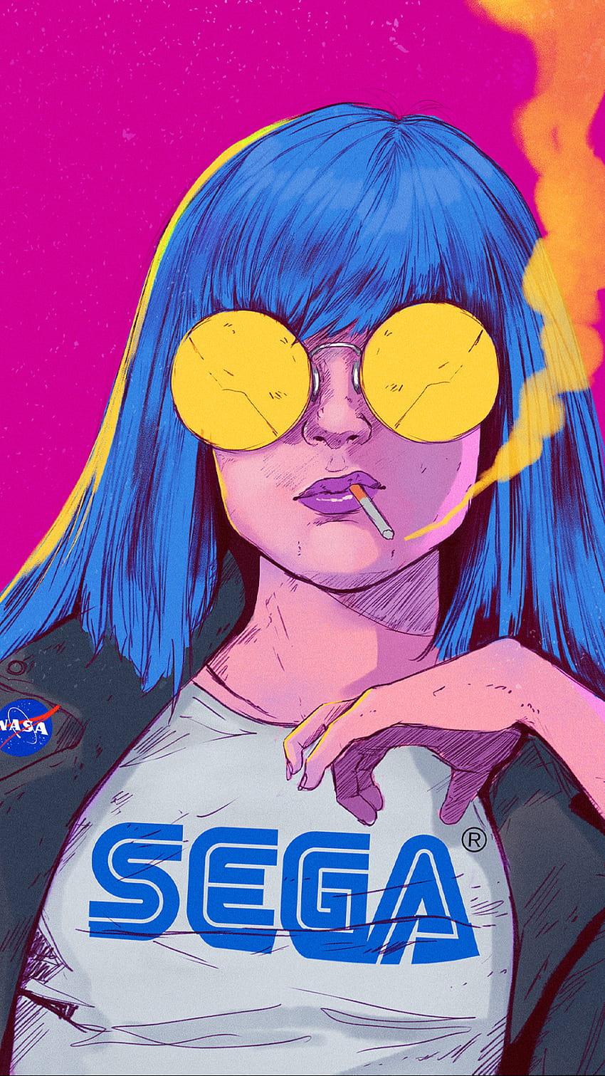 Arcade Blue Girl Aesthetics HD Phone Wallpaper Pxfuel