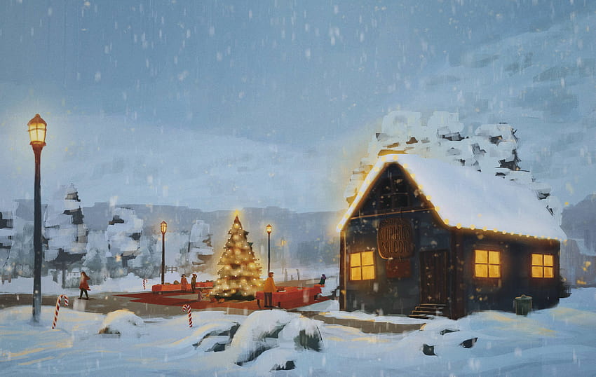 Painted A Cozy Winter Scene Inspired Imgur HD Wallpaper Pxfuel