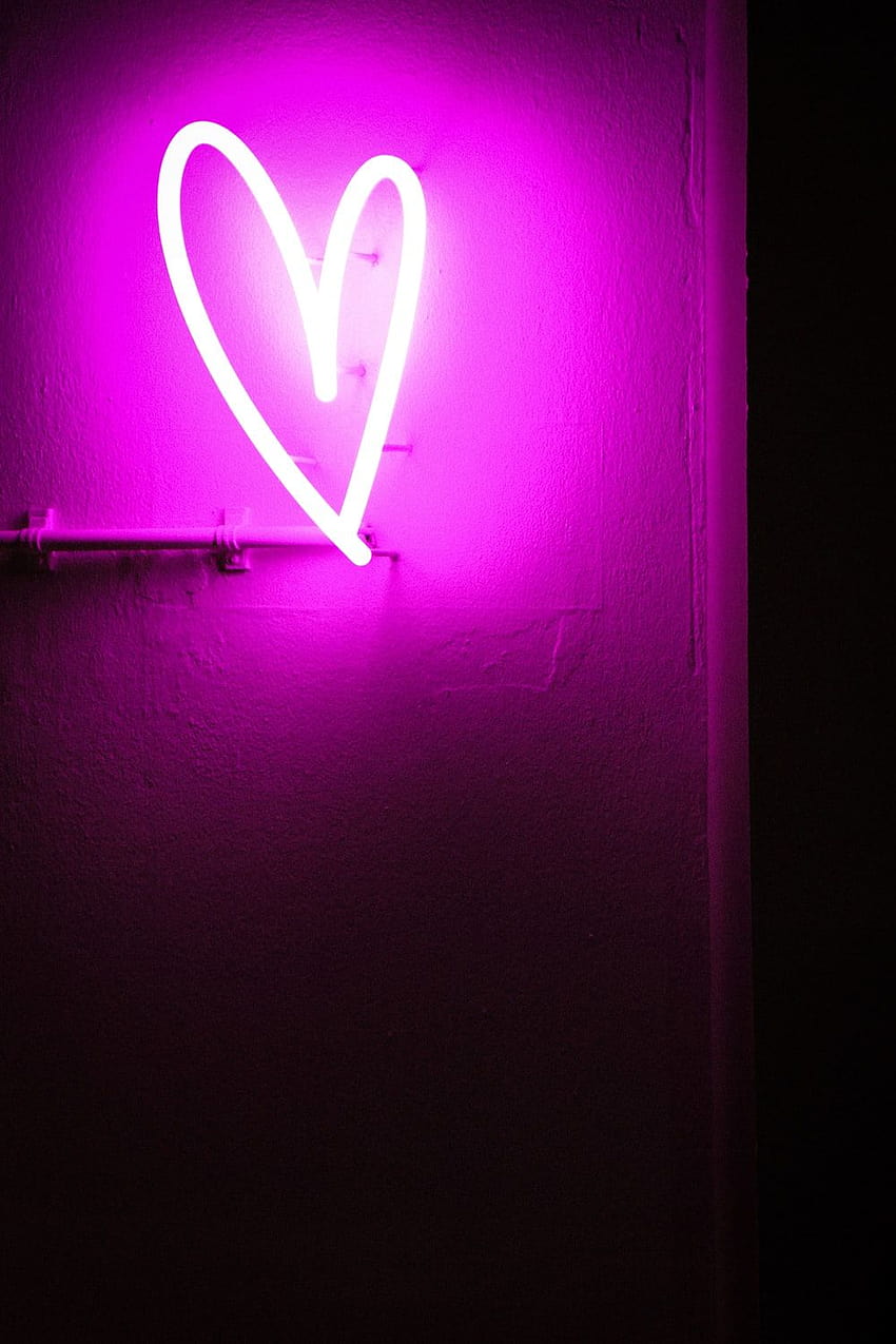 Neon Heart Pink Aesthetic Hearts HD Phone Wallpaper Pxfuel