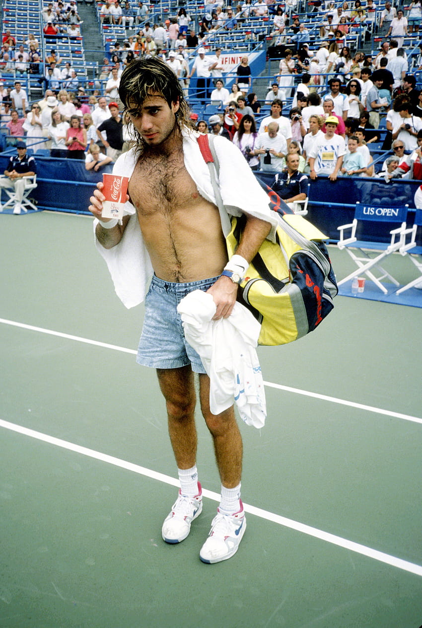 Andre Agassi Competed At The U S Open In Tiny Jean Shorts Hd Phone