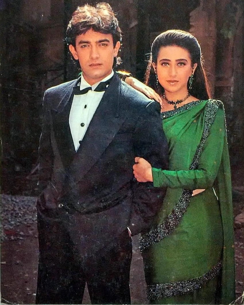 AamirKhan, aamir khan and karishma kapoor HD phone wallpaper