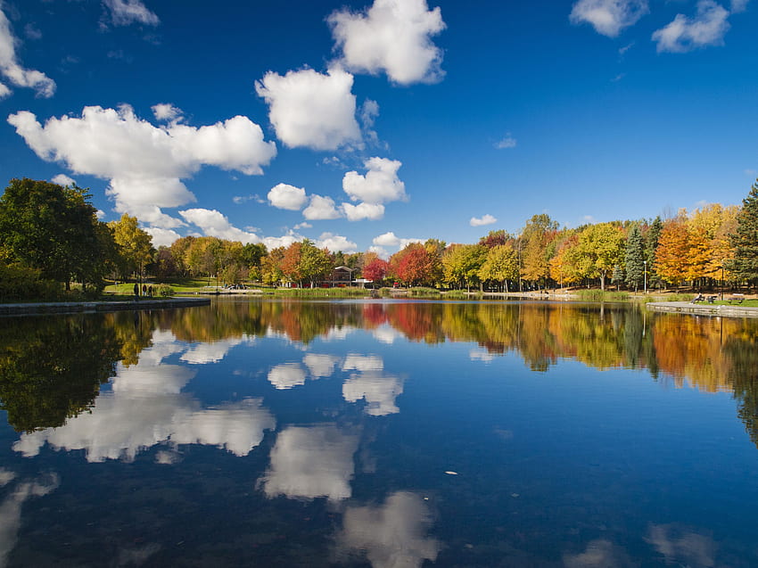 The Best Places to See Fall Foliage in Canada, autumn lakeside HD wallpaper
