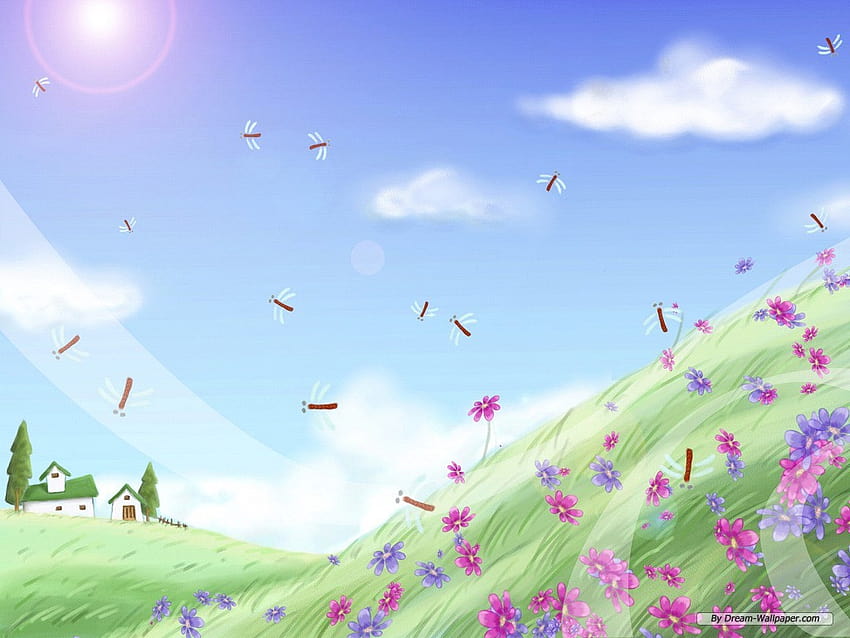 7 Cartoon Backgrounds, garden cartoon HD wallpaper | Pxfuel