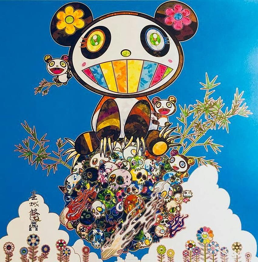 Mr.dob Panda Family Digital Art by Takashi Murakami, takashi murakami iphone HD 전화 배경 화면