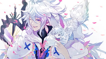 anime boy with white hair tumblr