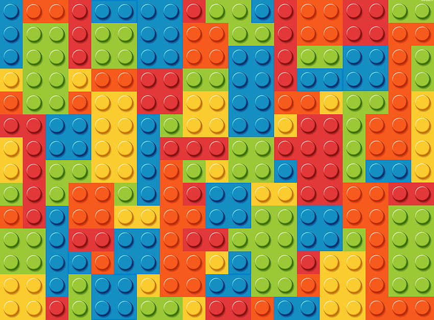 Lego bricks pattern, lego background HD wallpaper