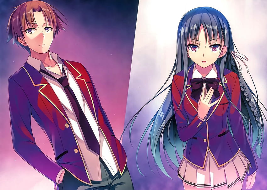 ayanokoji kiyotaka ผมสีดำ โบว์ ถักเปีย ตาสีน้ำตาล ผมสีน้ำตาล วอลล์เปเปอร์ HD