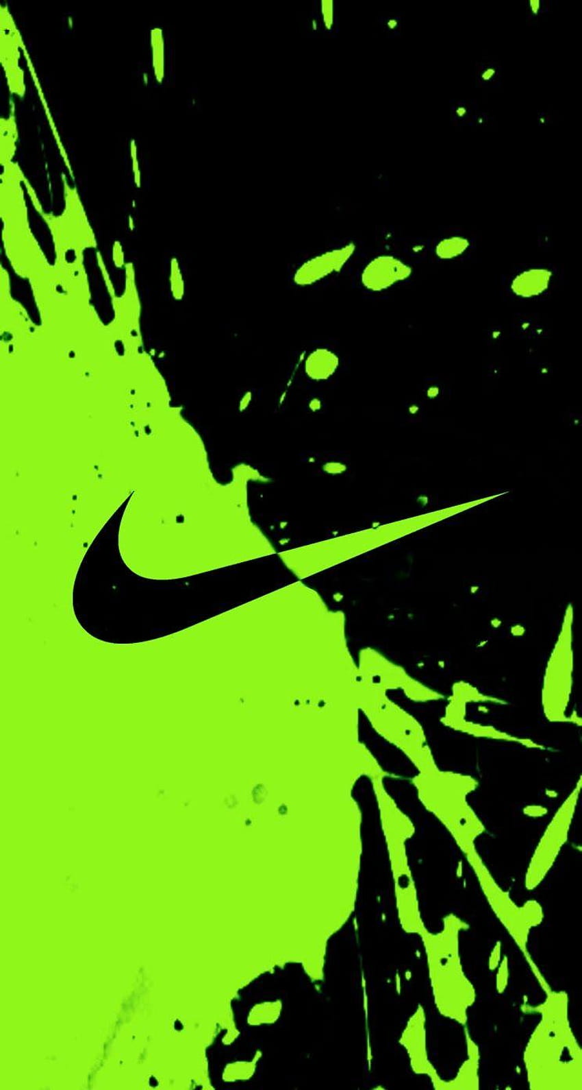그린 Nike 로고 iPhone 5c에 가장 적합, 라임 그린 Nike HD 전화 배경 화면