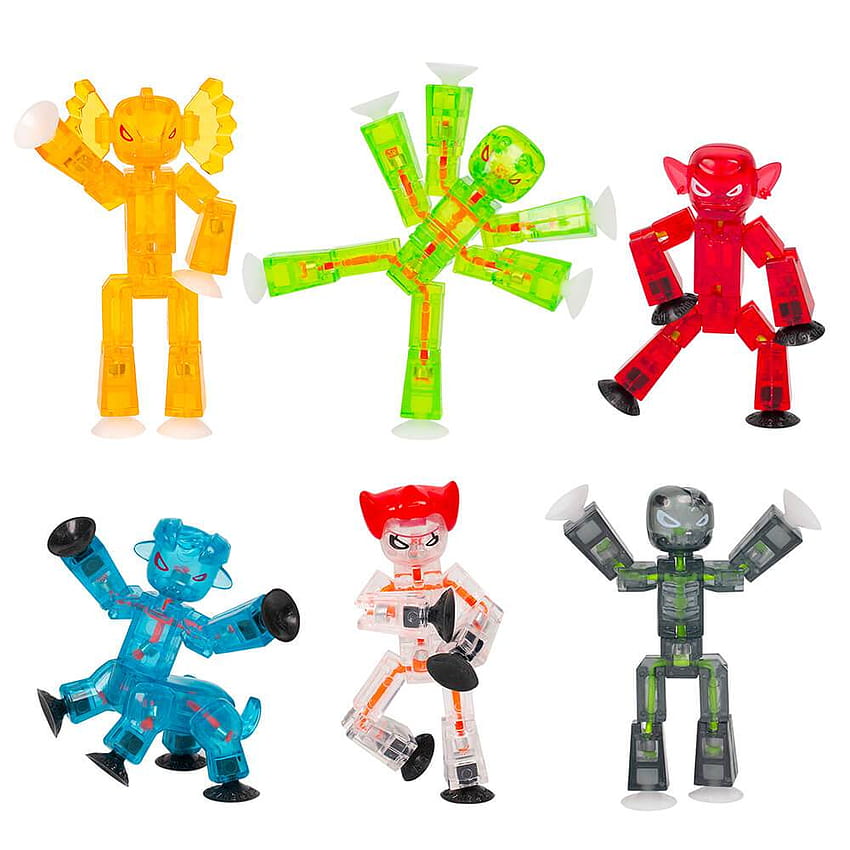 Stikbot Monsters Clear Colors Action Figure Set, 6 Pieces HD phone wallpaper