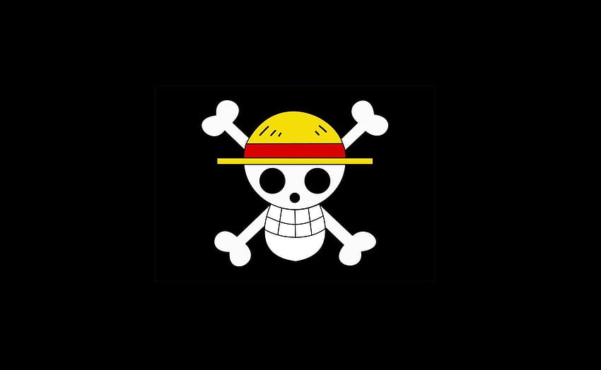 One Piece Flag, пиратско знаме със сламена шапка HD тапет