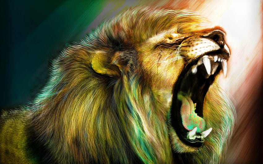 Citrouille en colère 1920×1200 Visage de lion en colère et en colère Fond d'écran HD