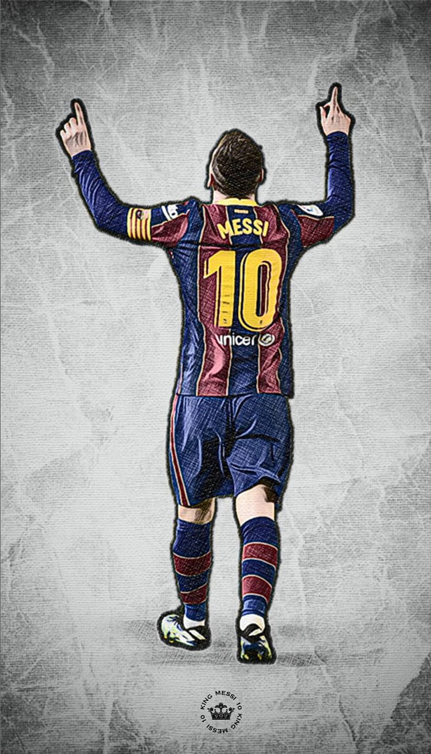 KING MESSI 10 auf Twitter, Messi-Zeichnung HD-Handy-Hintergrundbild