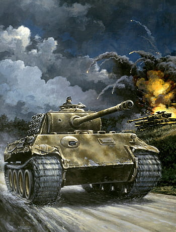 Panther pz.kpfw. v panther german medium tank wehrmacht bob art, German ...