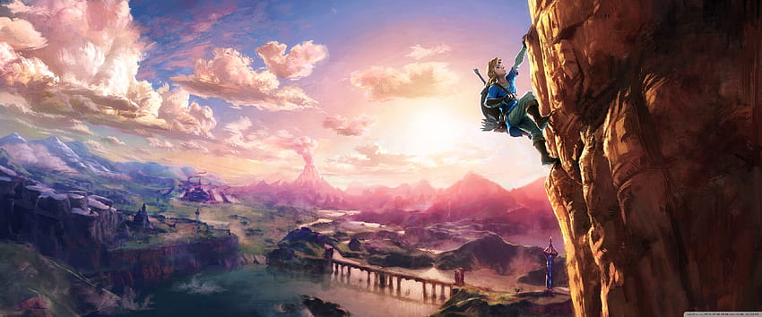 Die Legende von Zelda Breath of the Wild Link ❤, 3840x1600 HD-Hintergrundbild