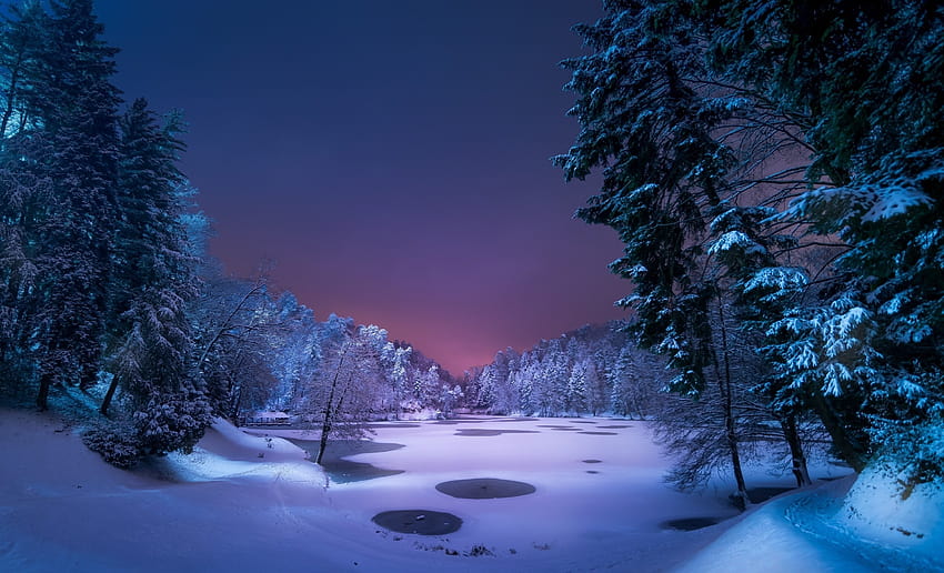 Night Snow Backgrounds, texas landscape winter HD wallpaper