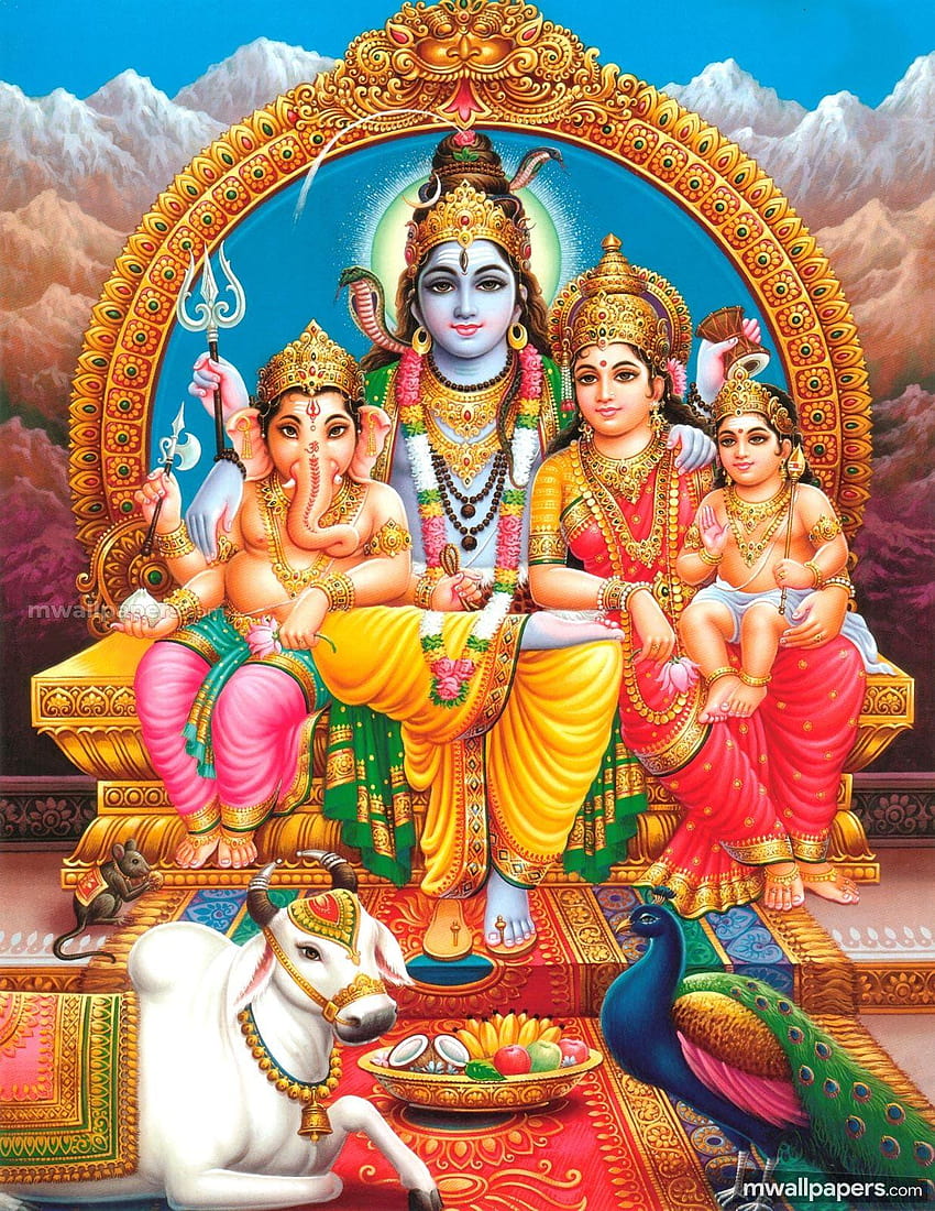 Dieu Vinayagar, famille seigneur shiva Fond d'écran de téléphone HD