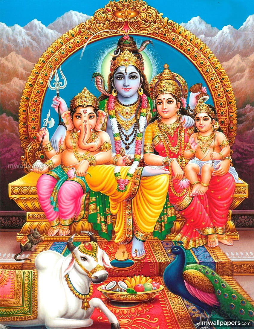 Dios Vinayagar, señor shiva familia fondo de pantalla del teléfono