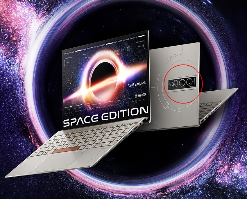 Laptop ASUS Zenbook 14X OLED Space Edition zawiera ukryty drugi ekran OLED, oto ręce Tapeta HD