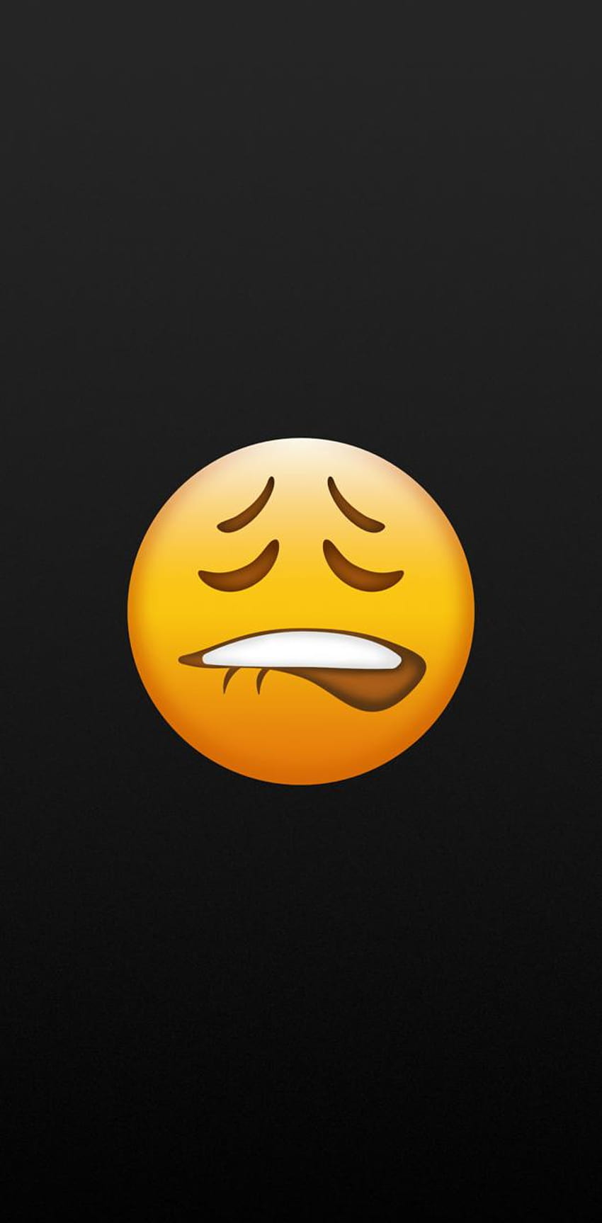 Emoji ugryzienia ust autorstwa TysonaWarnera, emotikony sheesh Tapeta na telefon HD