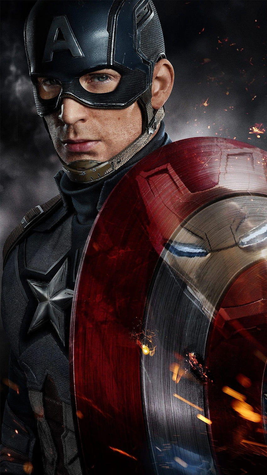 Captain America Civil War Chris Evans, Captain America complet Fond d'écran de téléphone HD
