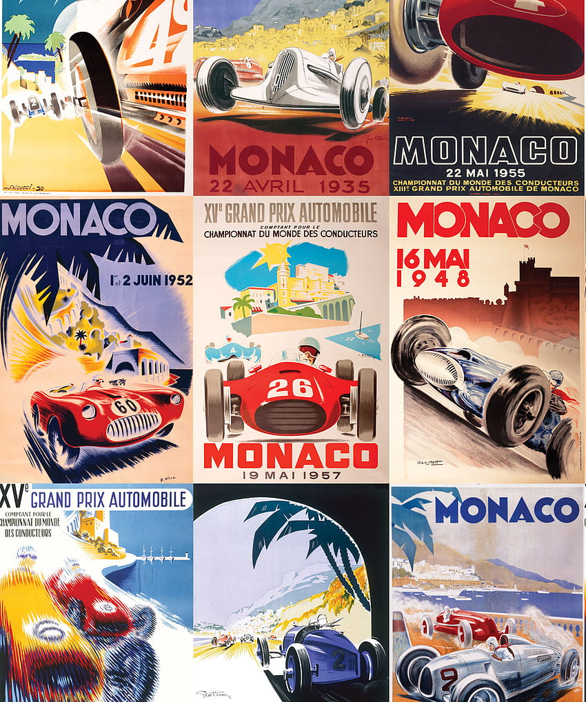 Circuit de Monaco • Zabytkowy samochód wyścigowy • Milton & King AUS, Monako gp Tapeta na telefon HD
