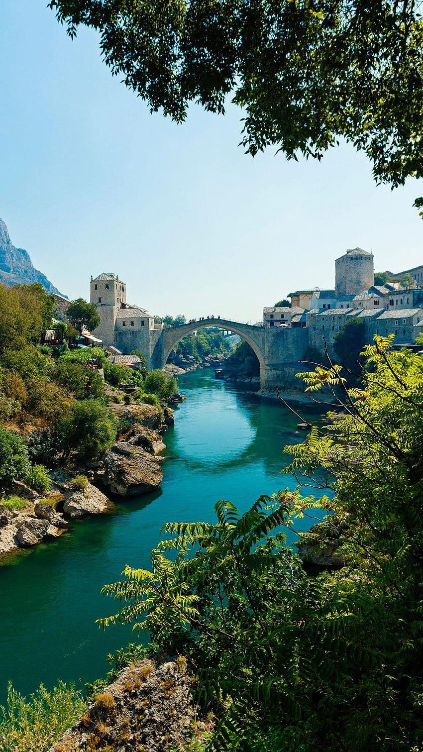 Puente de Mostar, Bosnia y Herzegovina Móvil 13166 fondo de pantalla del teléfono