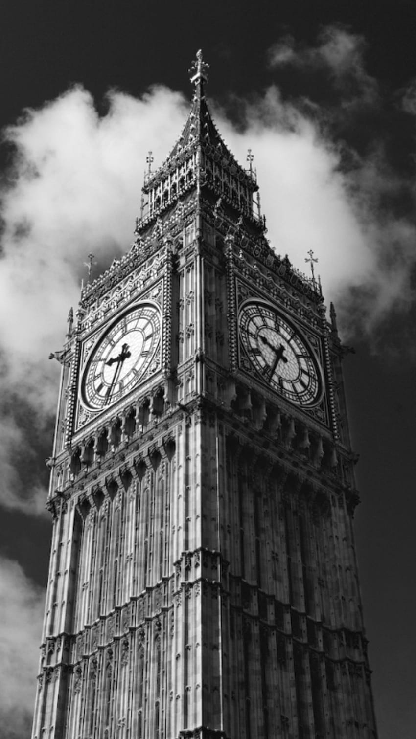 Gray London Big Ben Architecture Building iPhone 8, 건축 안드로이드 HD 전화 배경 화면