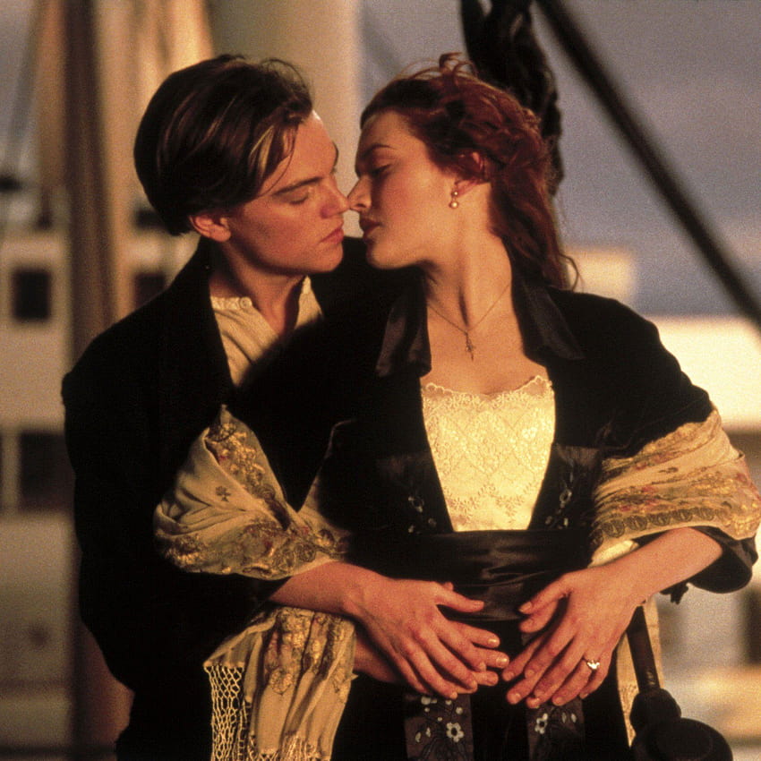 Kate Winslet y Leonardo DiCaprio en Titanic, Titanic Rose y Jack fondo de pantalla del teléfono