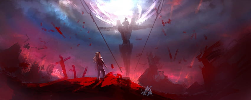 Neon Genesis Evangelion аниме момичета Asuka Langley Soryu Spear of Longinus EVA Unit 13 Rebuild of Evang…, evangelion aesthetic pc HD тапет