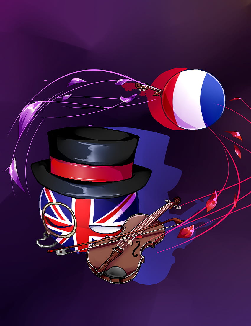 countryball) Reino Unido, França por BJsurmah, countryballs Papel de parede de celular HD