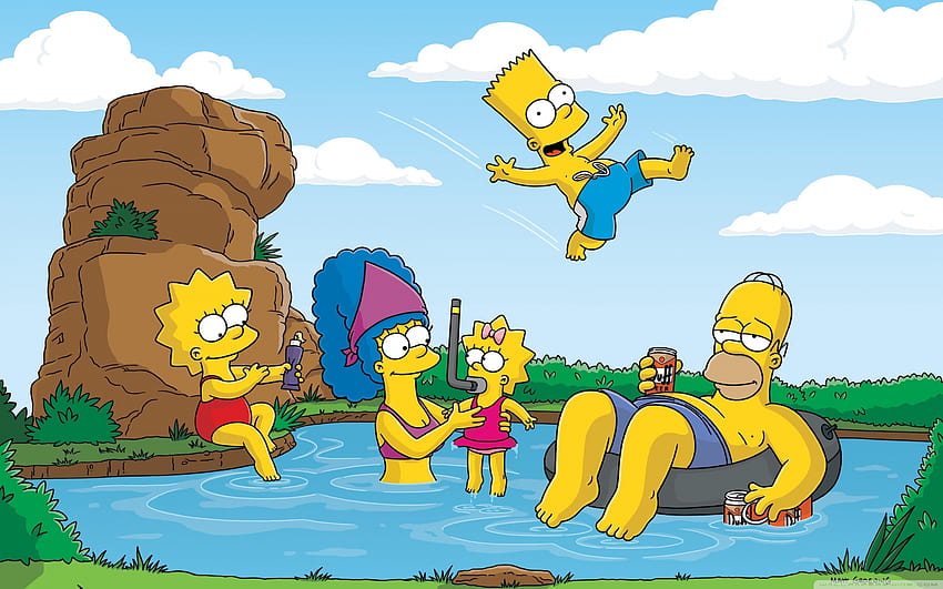 Tła The Simpsons Summer Vacation Ultra na letnie Chromebooki Tapeta HD