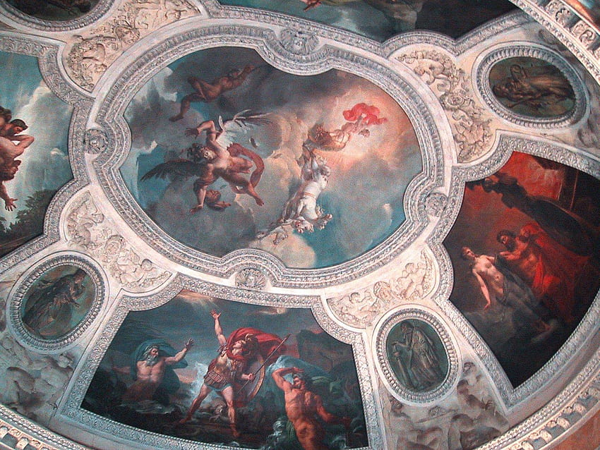 File:Ceiling of Rotunda of Apollo, paintings louvre HD wallpaper