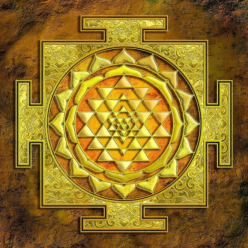 Sri Yantra Gold Stone by Lila Shravani, shree chakra HD phone wallpaper |  Pxfuel