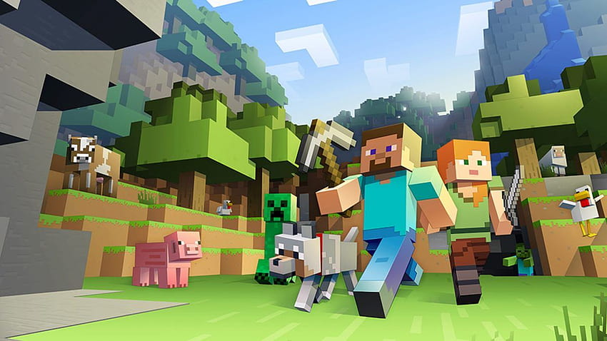 El recuento de jugadores de Minecraft alcanza los 480 millones, Minecraft vs Fortnite fondo de pantalla
