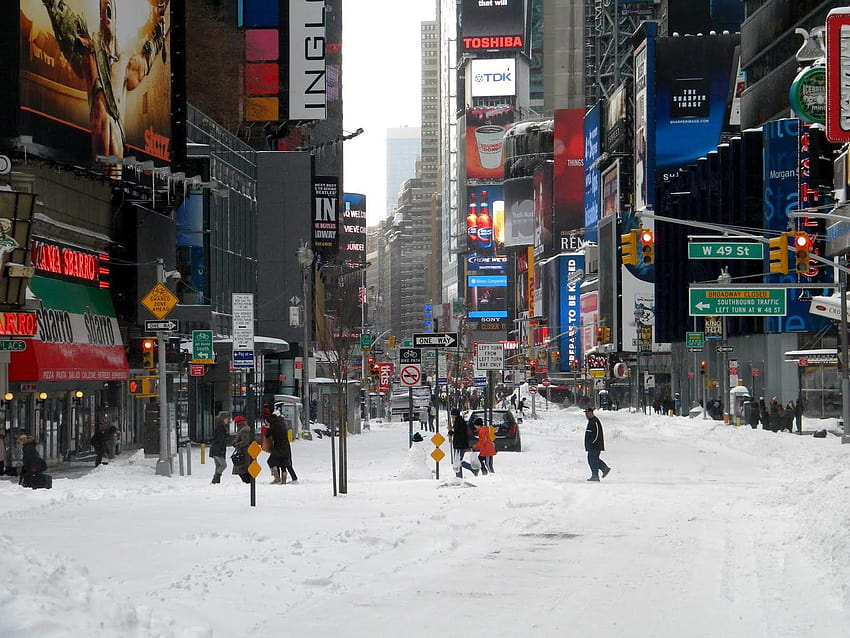 Winter Snow Storm New York City 12/26/10 Times Square Public Domain Clip Art and, new york winter streets HD wallpaper