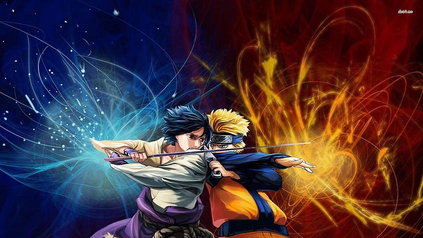 naruto kyuubi mode vs sasuke eternal mangekyou sharingan wallpaper