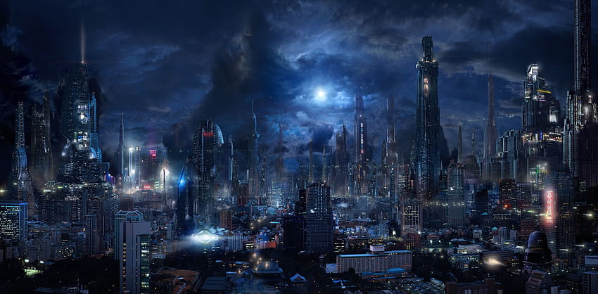 Futuristic City, Sci, aesthetic future city HD wallpaper