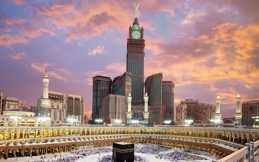 Les bâtiments les plus hauts du monde, la tour de l'horloge royale de la Mecque Fond d'écran HD