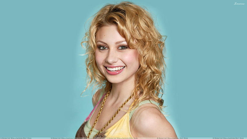 Aly Michalka Sweet Laughing Face N Blue Backgrounds HD 월페이퍼
