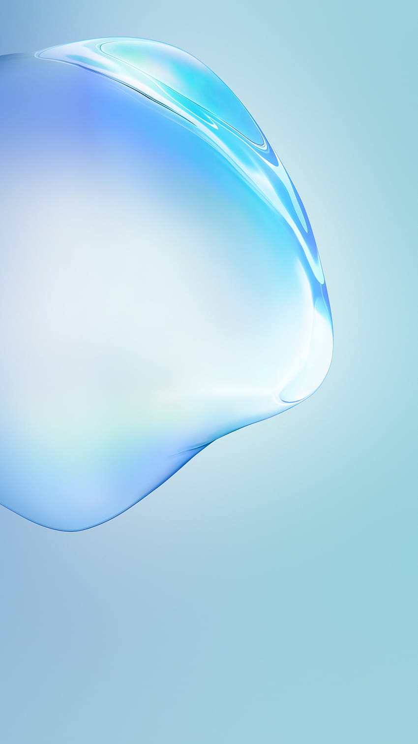 Samsung Galaxy Note10 , Bubble, Blue, Stock, Android 10, Abstract, note 10 phone HD phone wallpaper