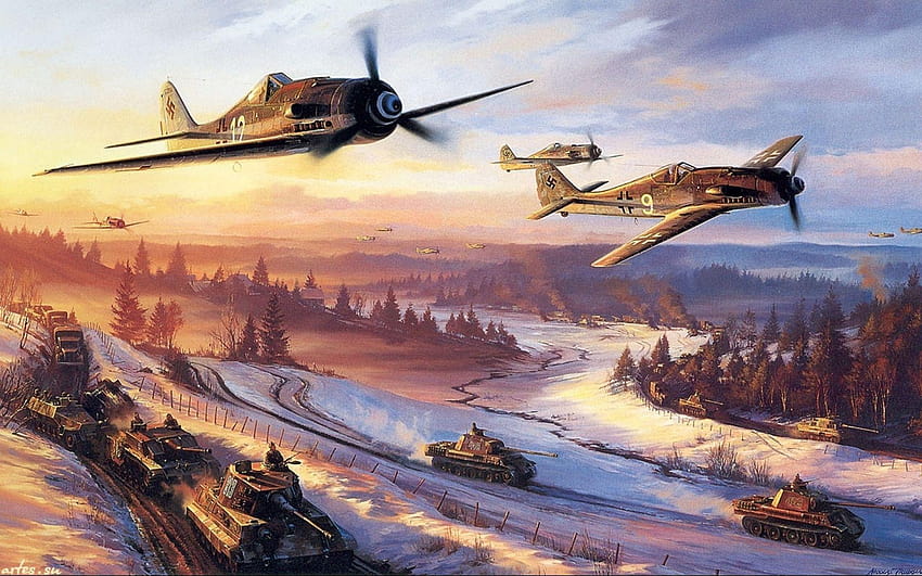 Gemälde von Militärflugzeugen, Kampfflugzeuge HD-Hintergrundbild