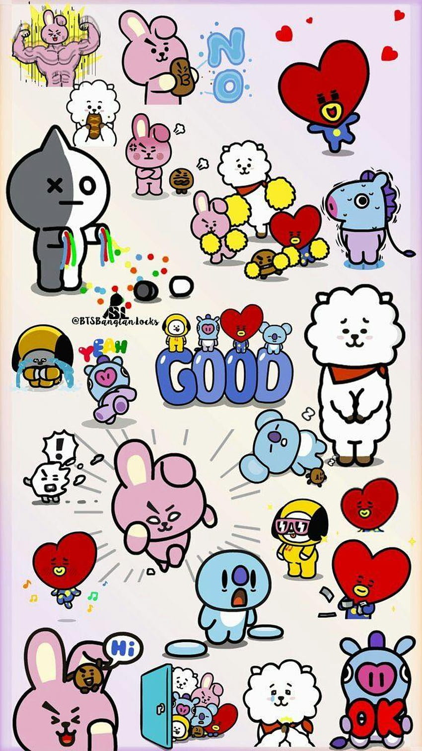 BT21 ♡, chibi bts HD phone wallpaper | Pxfuel